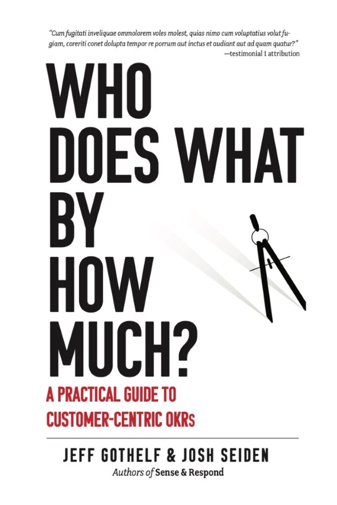 WHO DOES WHAT BY HOW MUCH BOOK