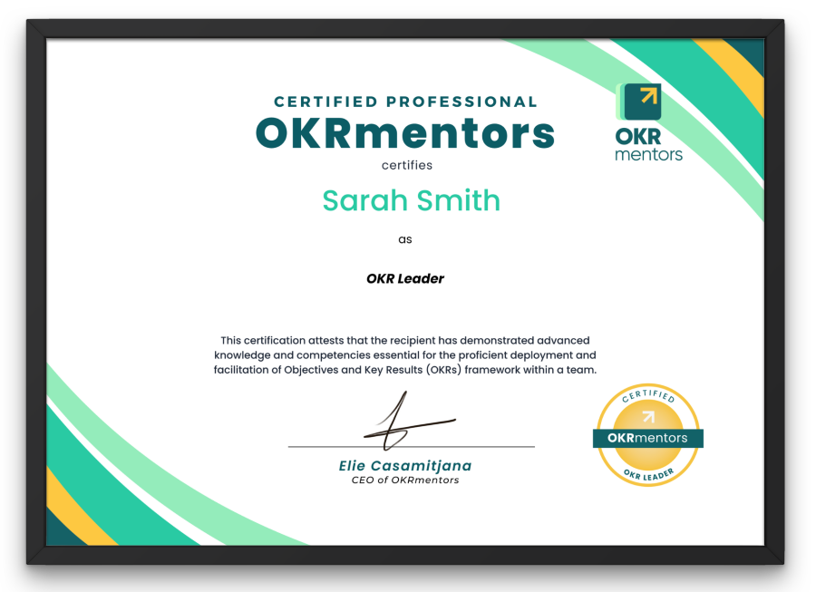 Okr Leader certificate