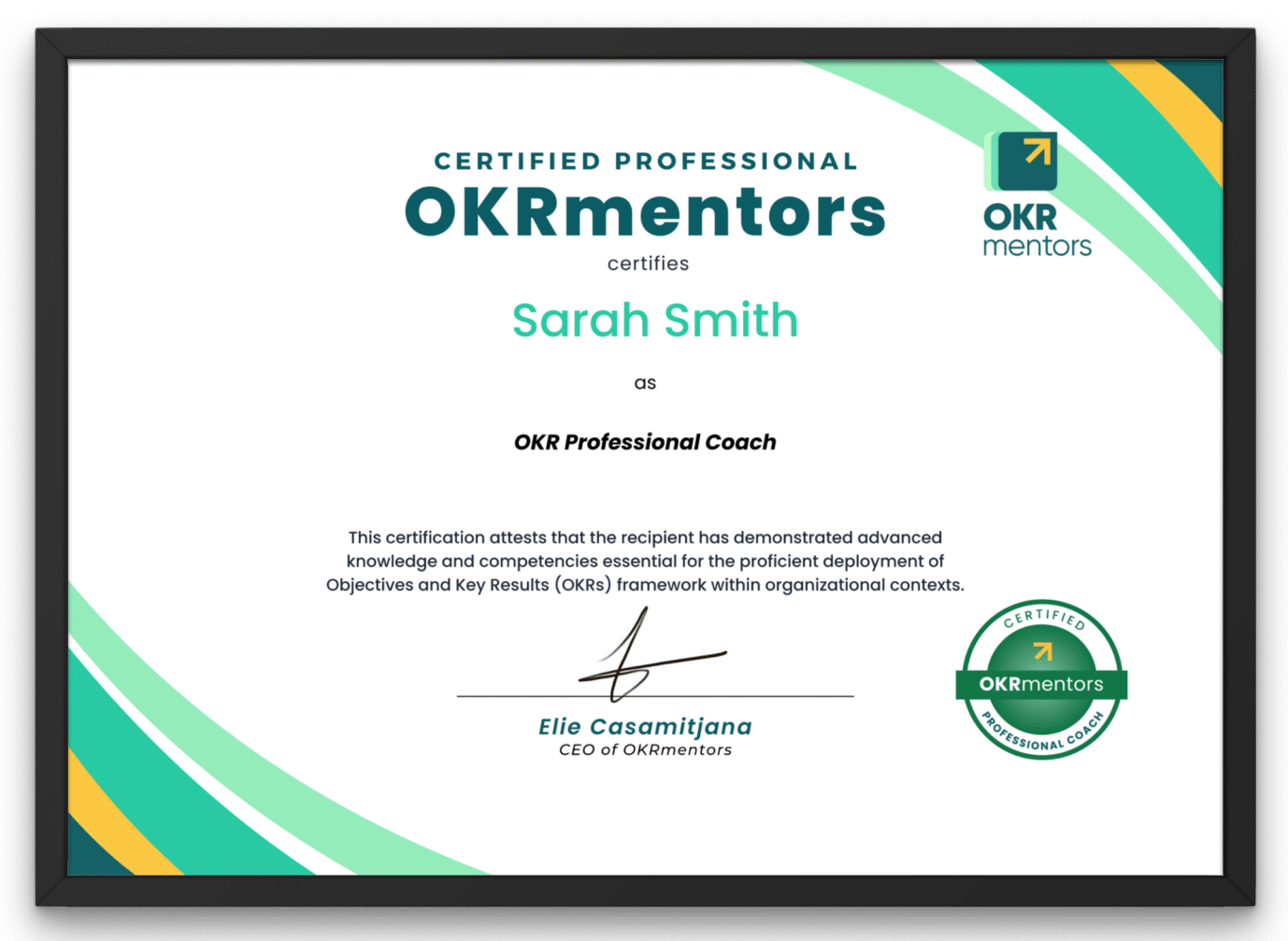 Okr Professional Coach certificate
