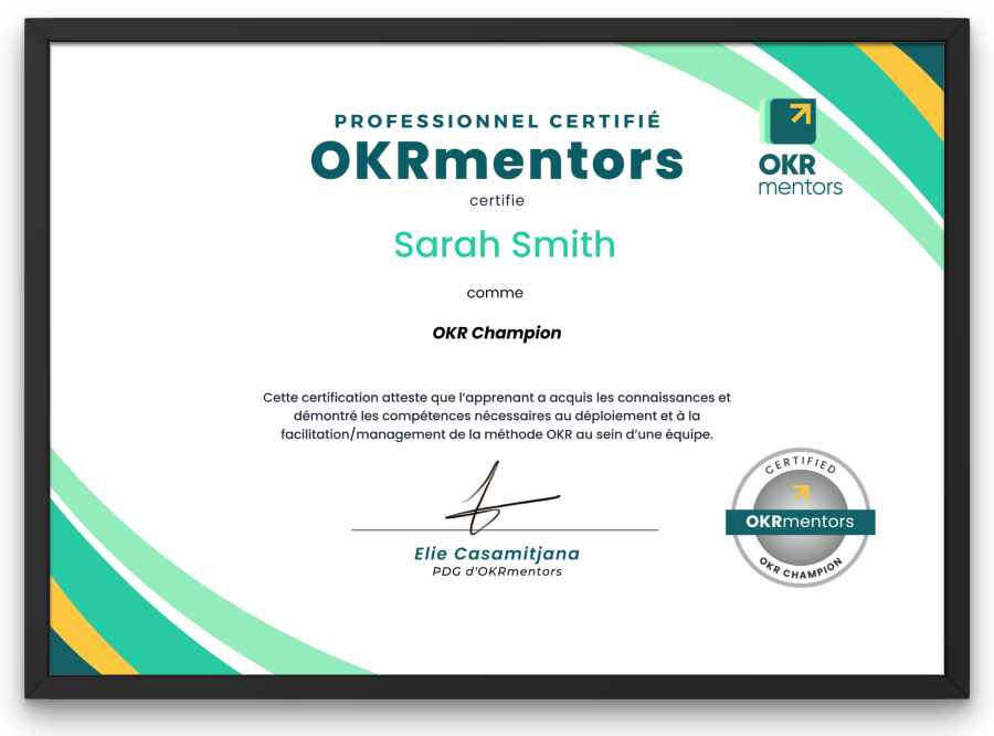 Okr Champion Certificate